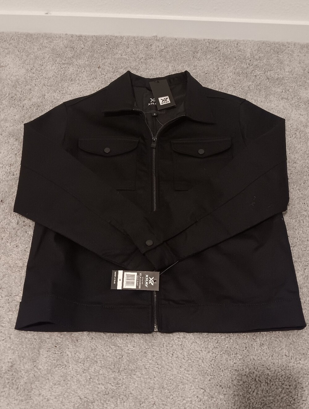 Black Half-Zip Men's Sweater Jacket